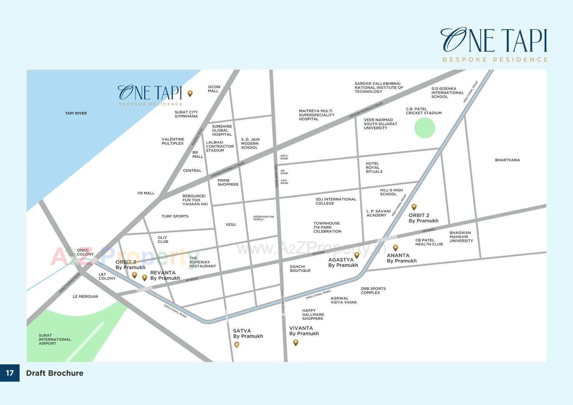  of real estate project One Tapi located at Piplod, Surat, Gujarat