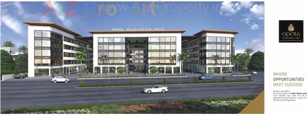 3D Elevation of real estate project Opera Business Hub located at Varachha, Surat, Gujarat