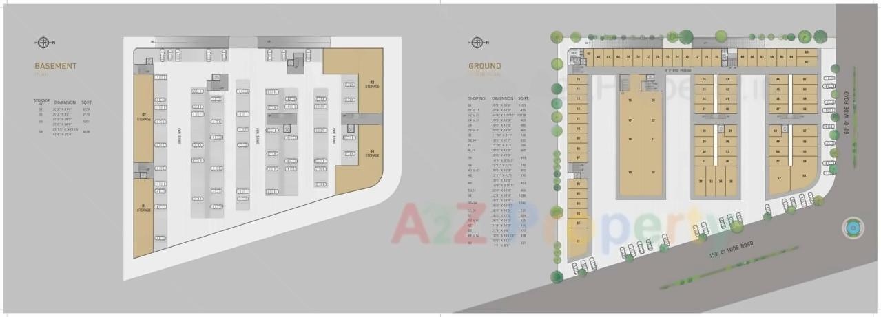 Layout of real estate project Opera Business Hub located at Varachha, Surat, Gujarat