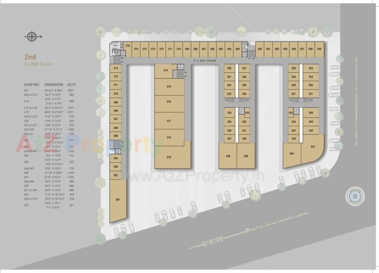 Layout of real estate project Opera Business Hub located at Varachha, Surat, Gujarat