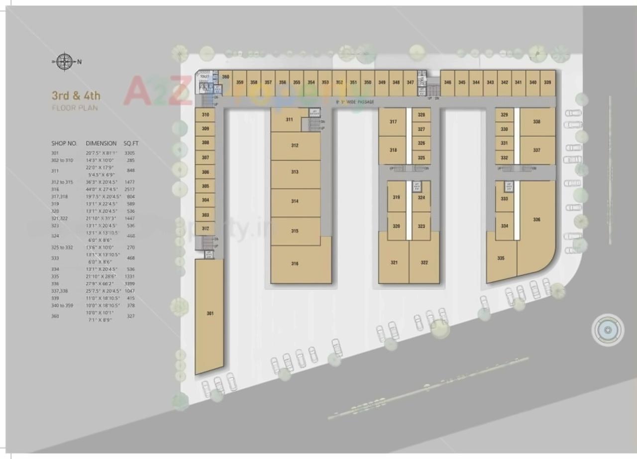 Layout of real estate project Opera Business Hub located at Varachha, Surat, Gujarat