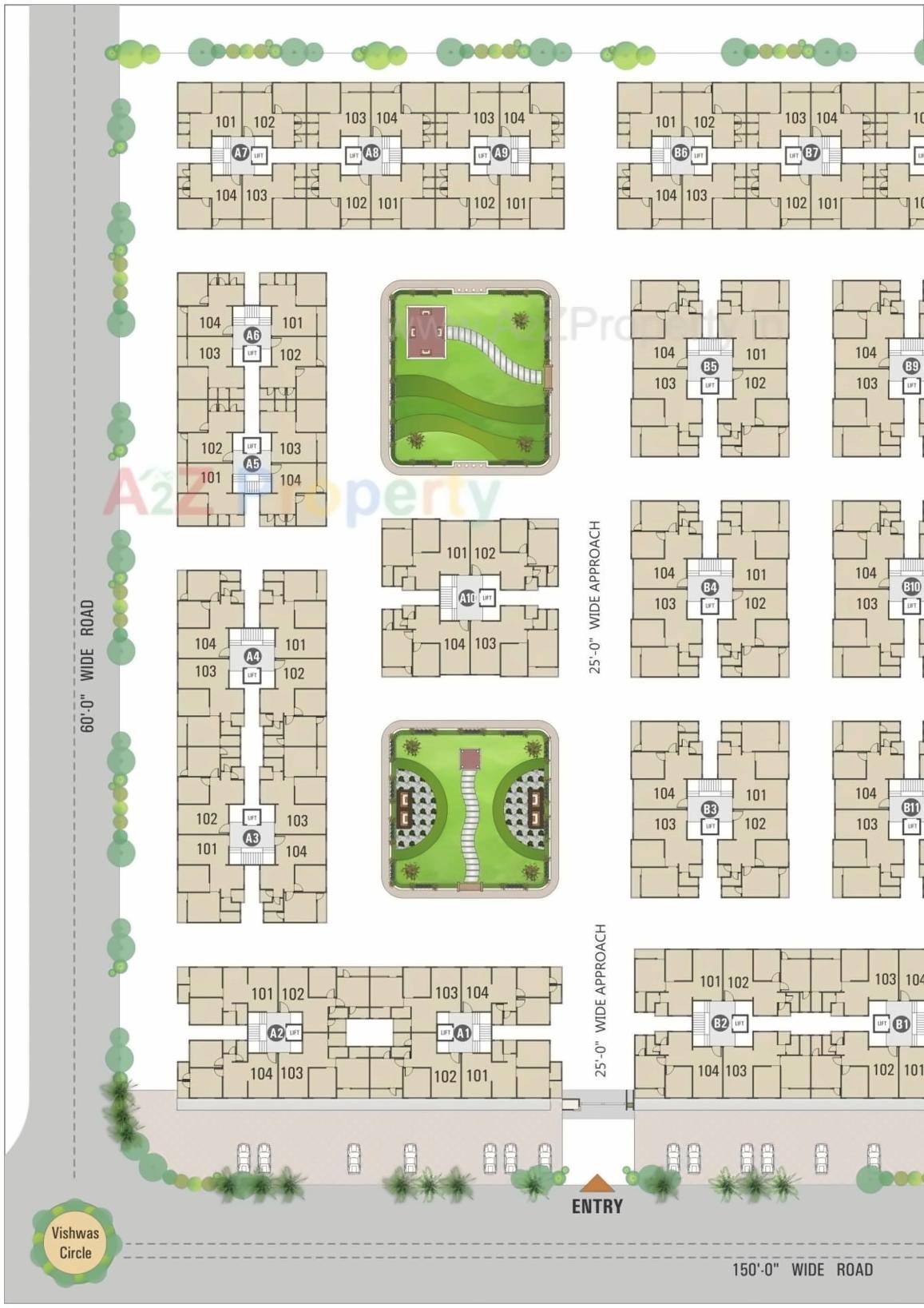 Layout of real estate project Opera Royal located at Surat, Surat, Gujarat