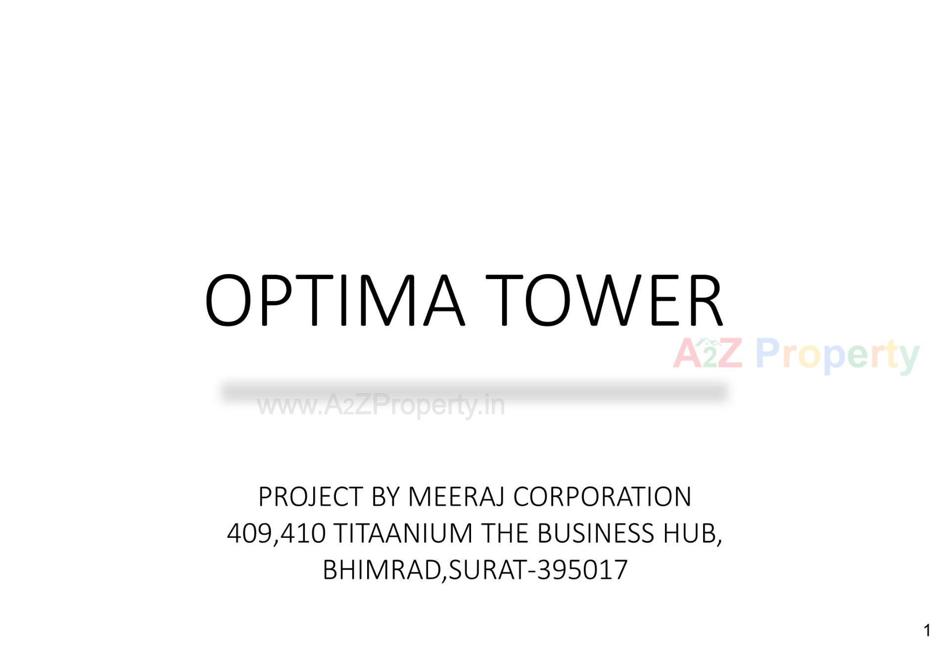  of real estate project Optima Tower located at Vesu, Surat, Gujarat