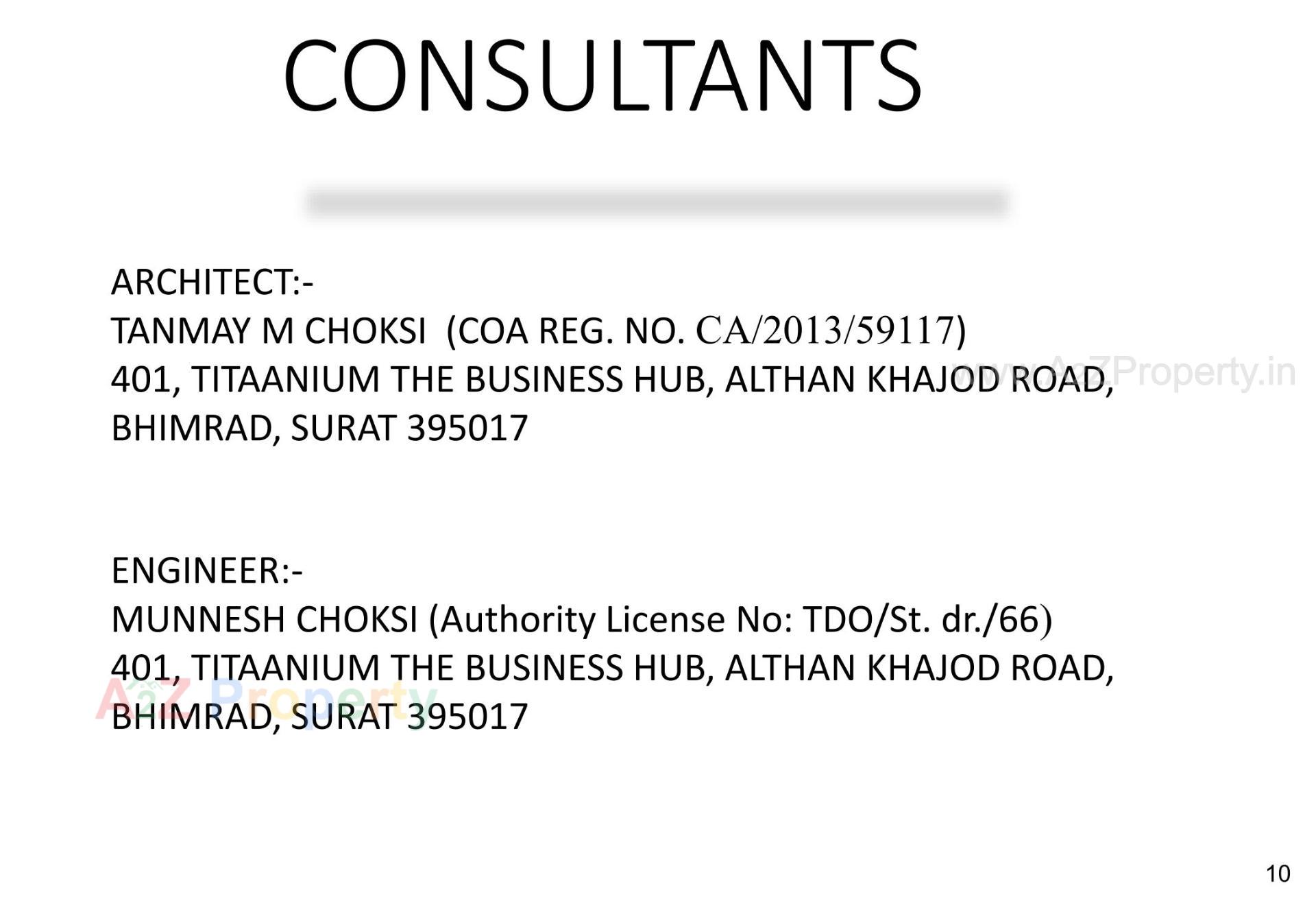  of real estate project Optima Tower located at Vesu, Surat, Gujarat