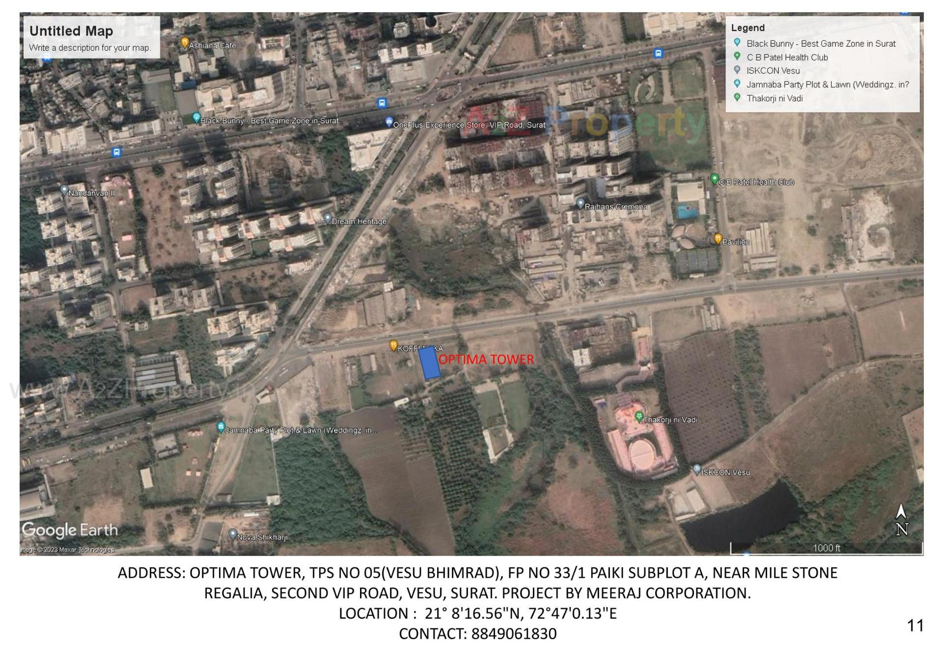  of real estate project Optima Tower located at Vesu, Surat, Gujarat