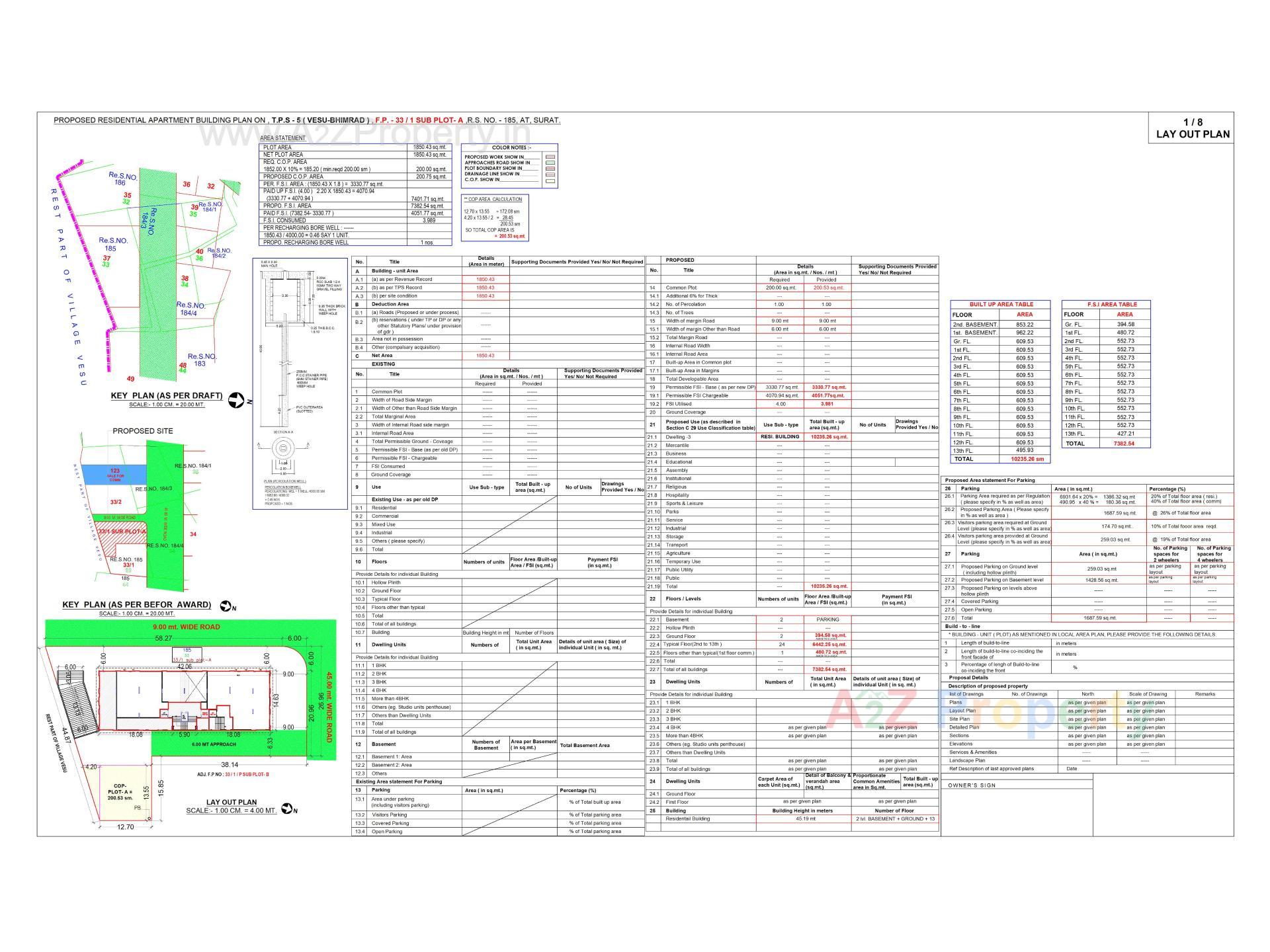  of real estate project Optima Tower located at Vesu, Surat, Gujarat
