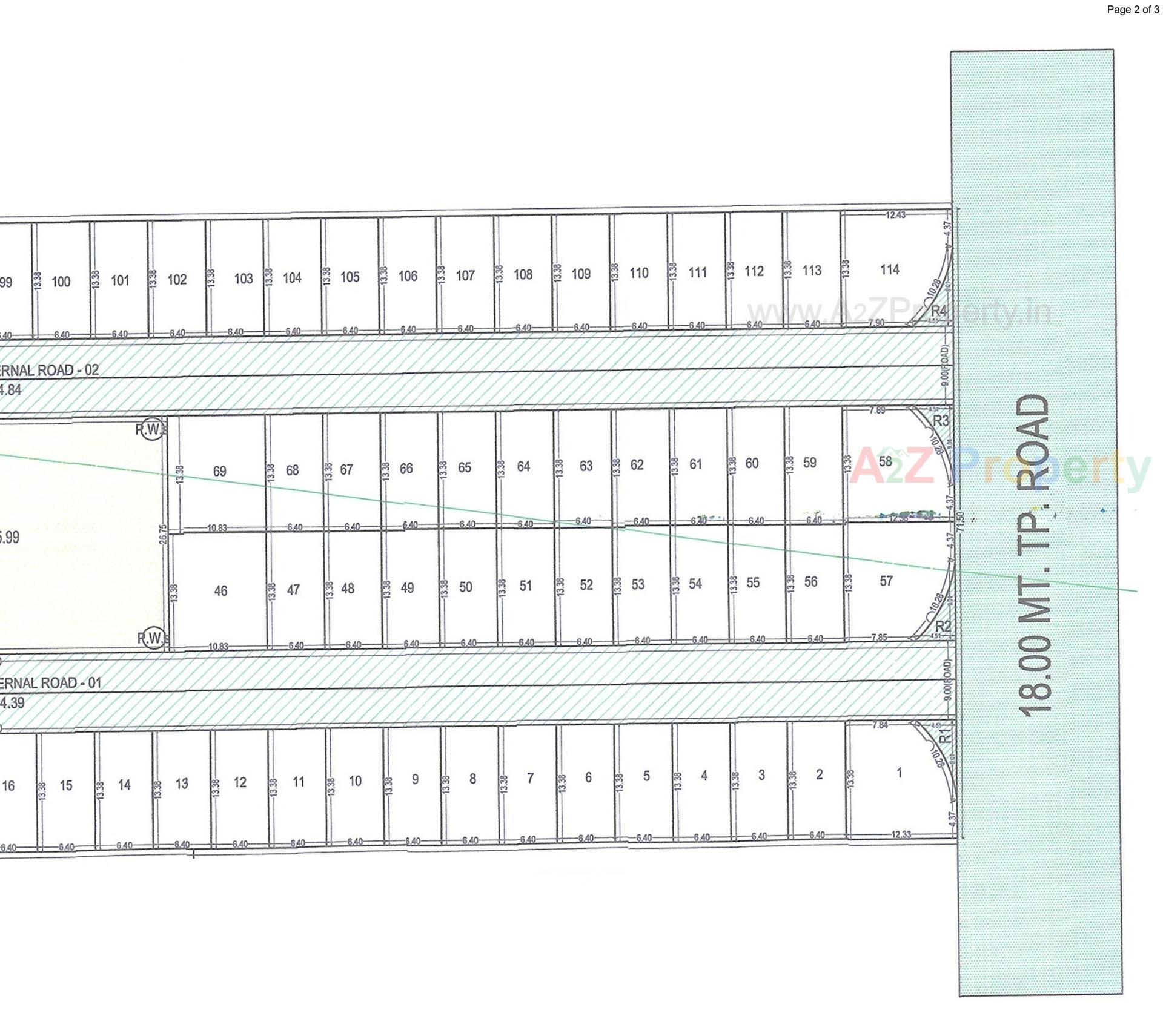 Layout of real estate project Orange Bungalow located at Palanpor, Surat, Gujarat