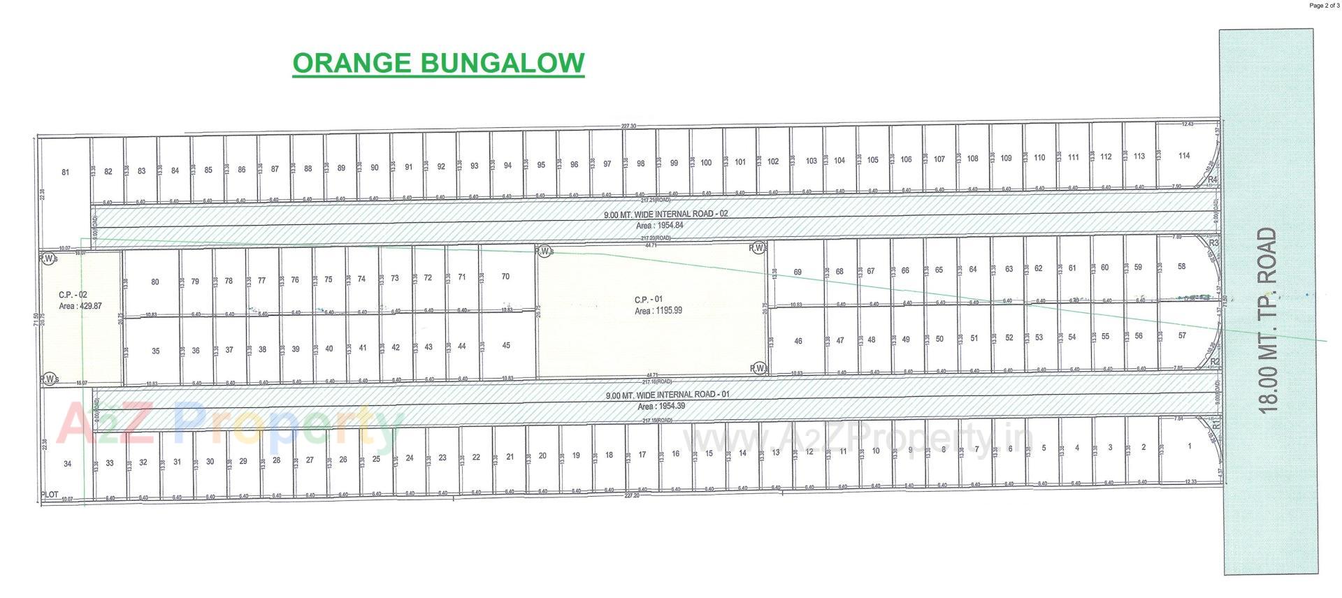 Layout of real estate project Orange Bungalow located at Palanpor, Surat, Gujarat