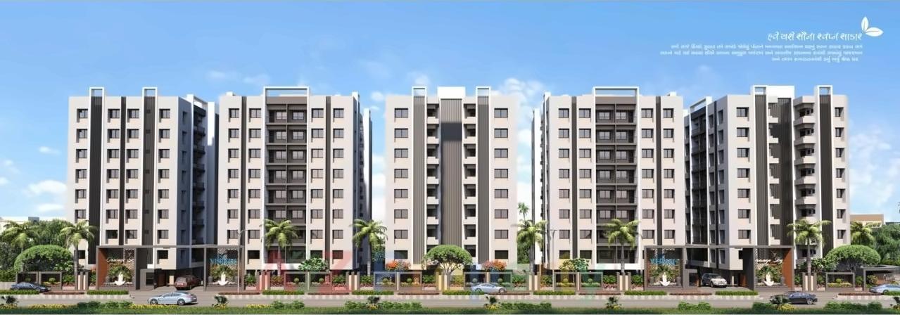 3D Elevation of real estate project Orange Sky located at Kholvad, Surat, Gujarat