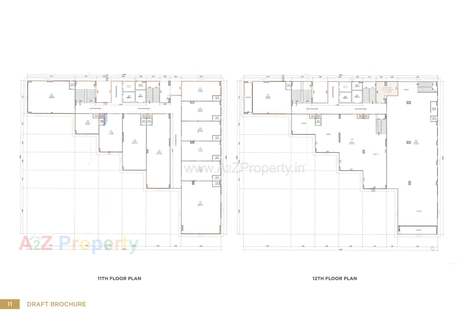 Layout of real estate project Orbit located at Vesu, Surat, Gujarat