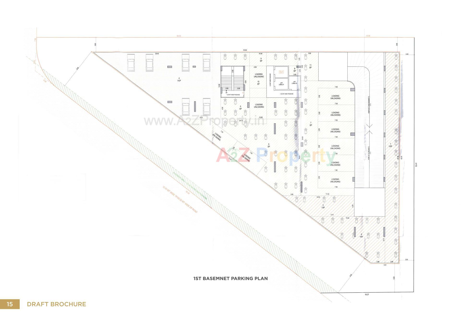 Layout of real estate project Orbit located at Vesu, Surat, Gujarat