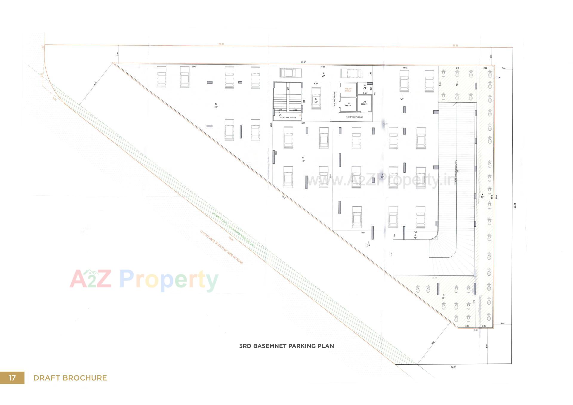 Layout of real estate project Orbit located at Vesu, Surat, Gujarat