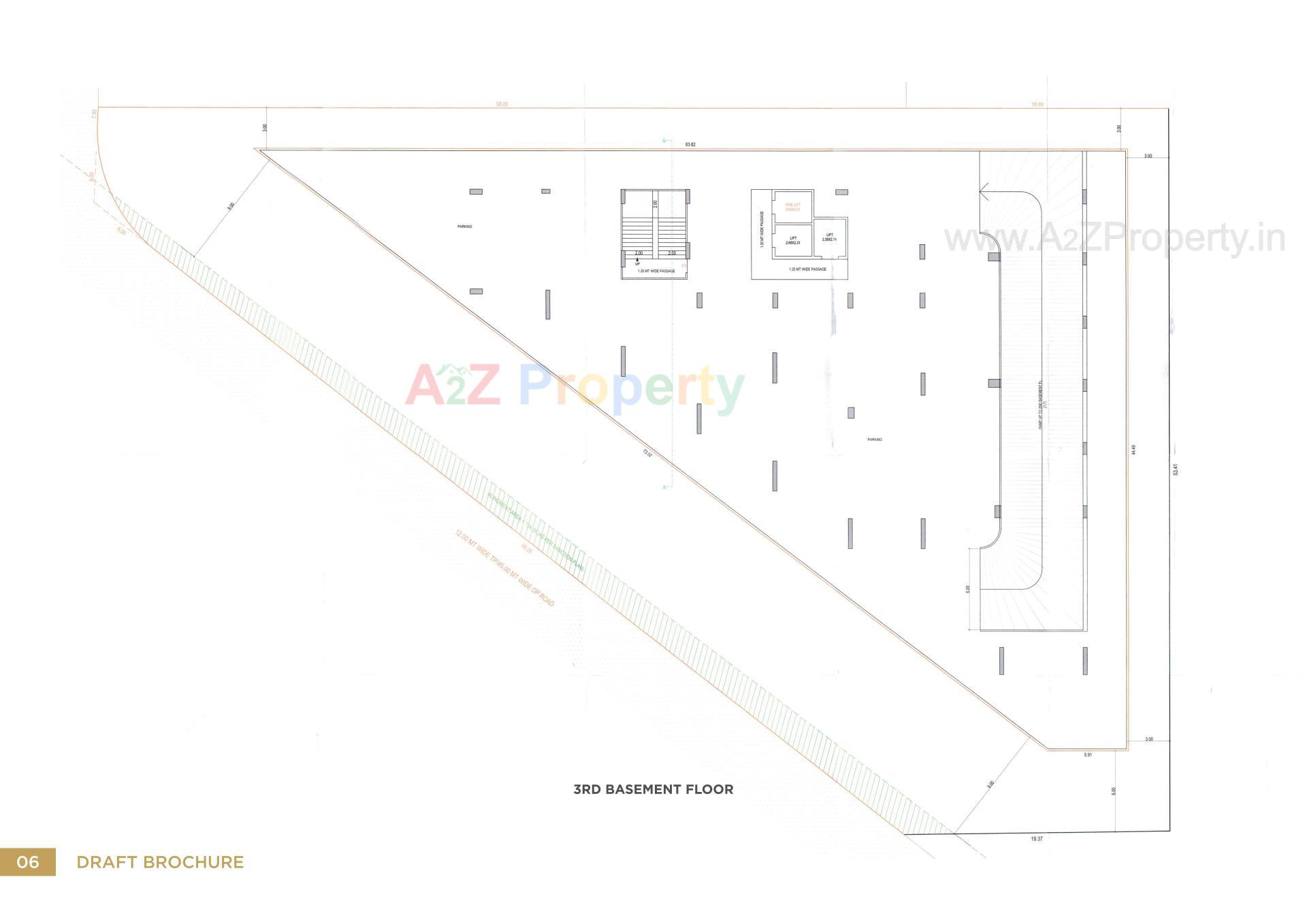 Layout of real estate project Orbit located at Vesu, Surat, Gujarat
