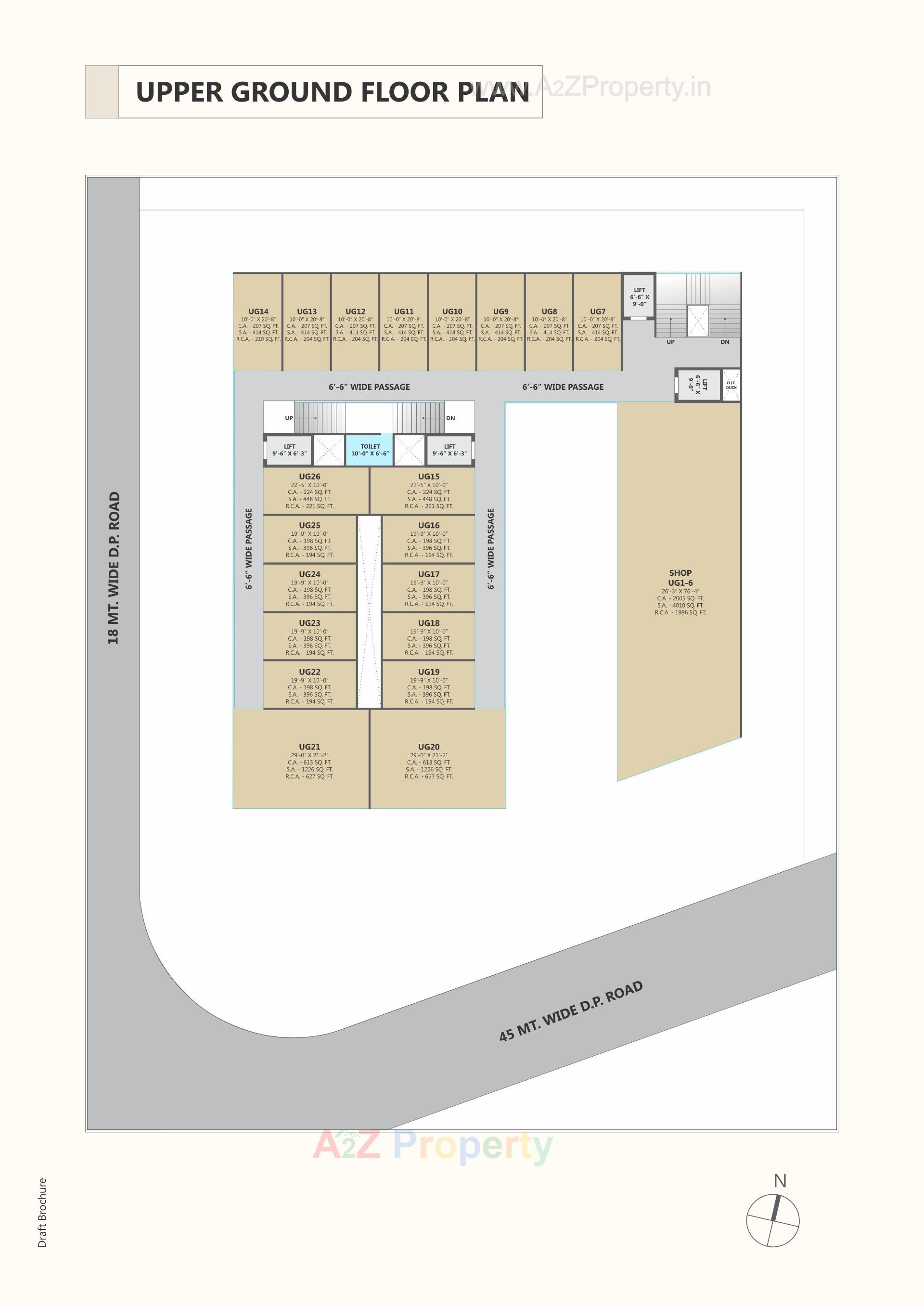 Layout of real estate project Orbit Plaza located at Devadh, Surat, Gujarat