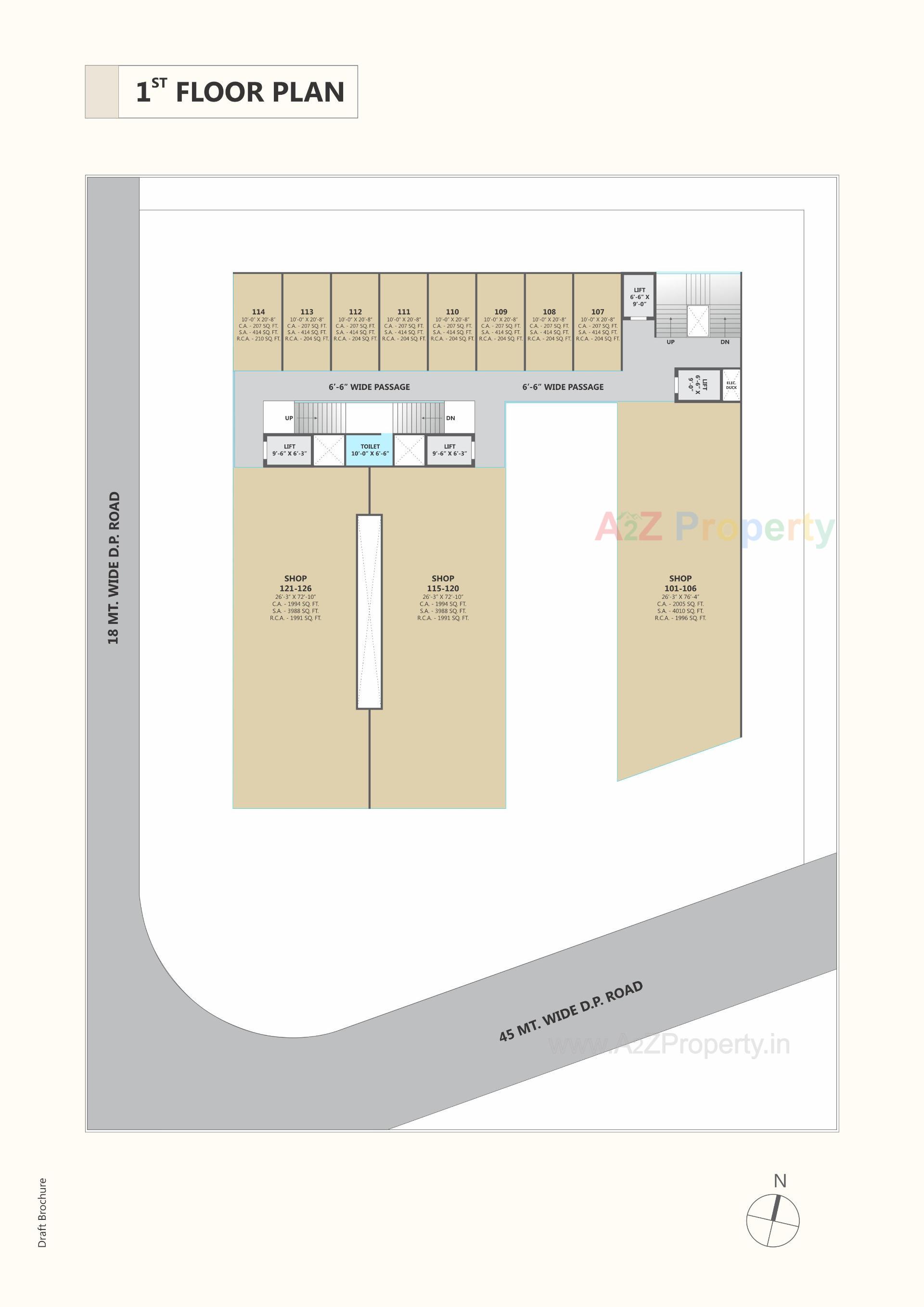 Layout of real estate project Orbit Plaza located at Devadh, Surat, Gujarat