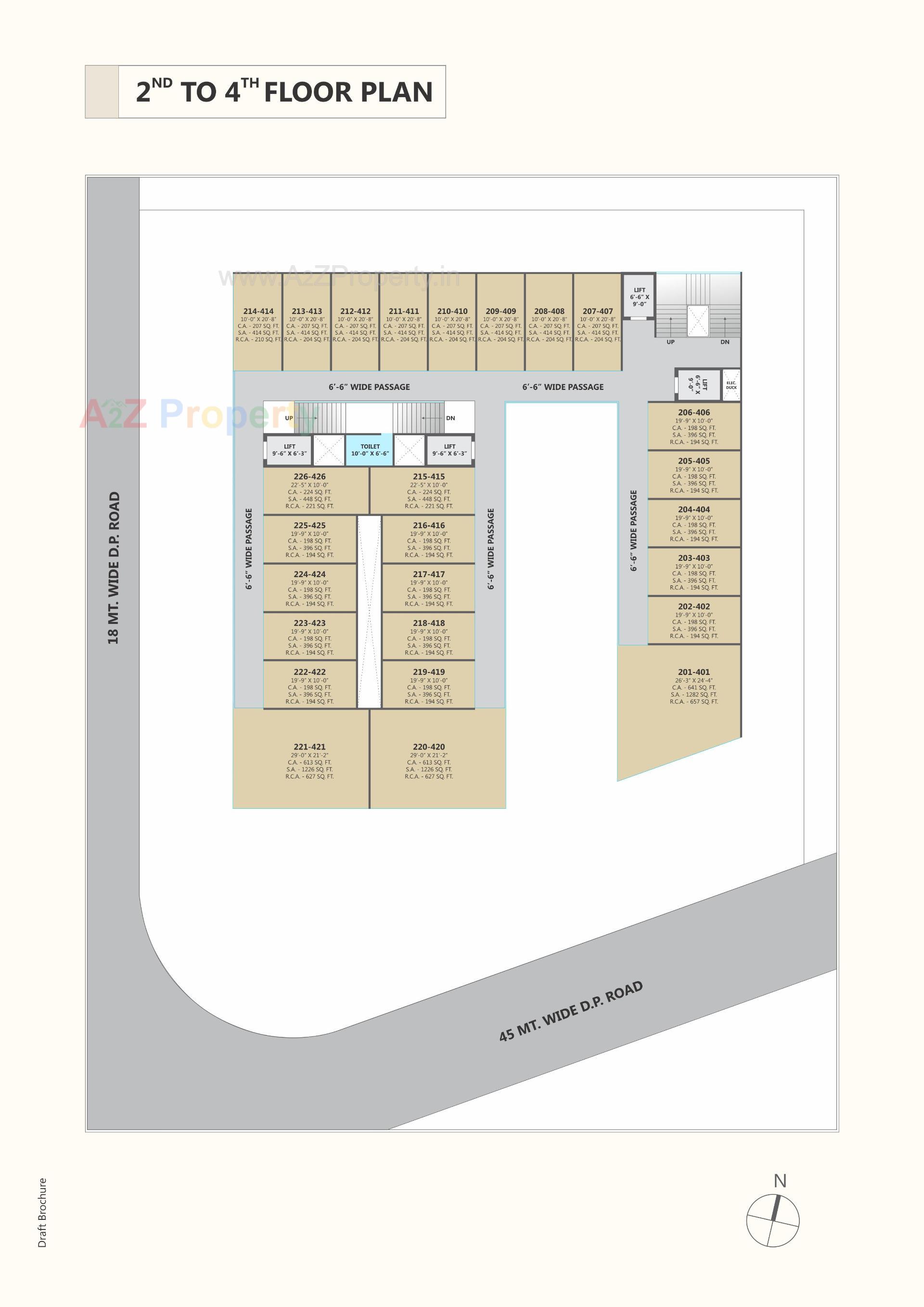 Layout of real estate project Orbit Plaza located at Devadh, Surat, Gujarat