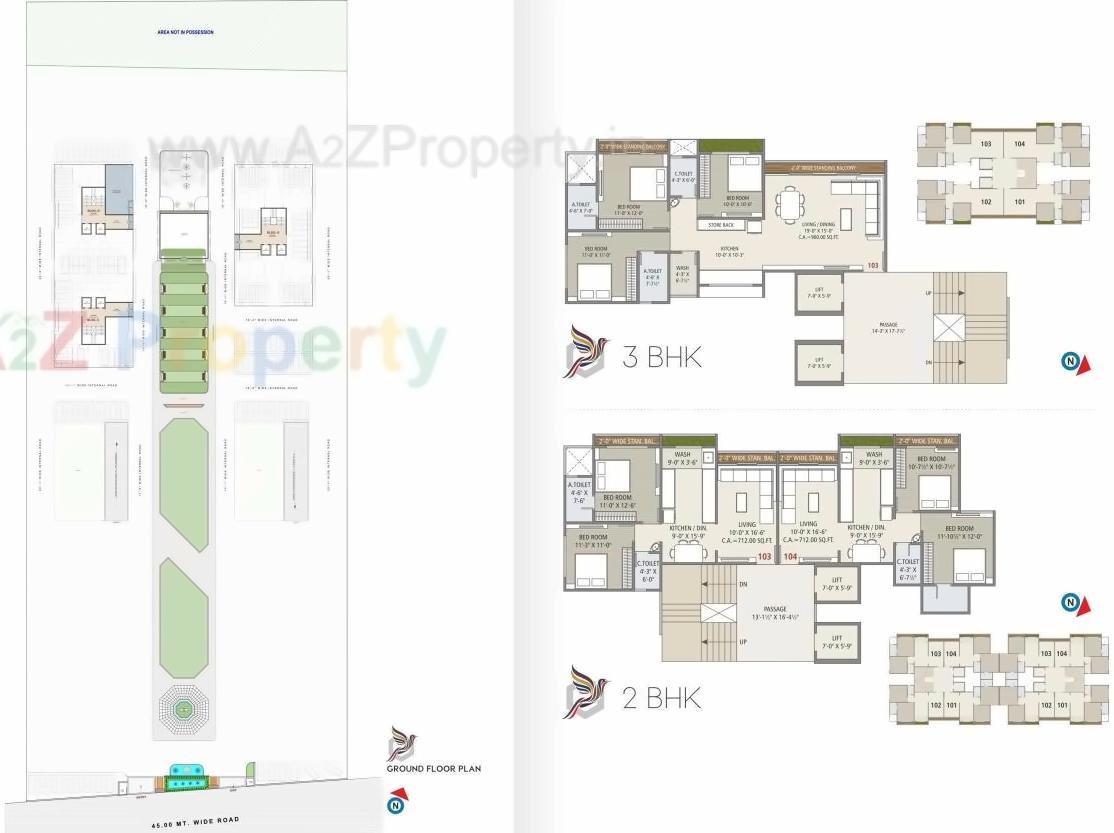 Layout of real estate project Orchid Fantasia located at Jahangirabad, Surat, Gujarat