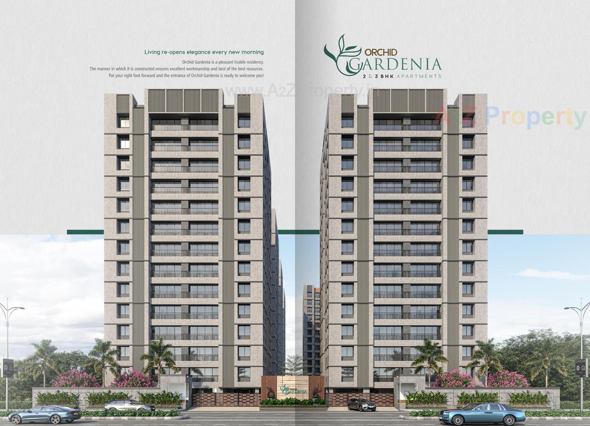 3D Elevation of real estate project Orchid Gardenia located at Palanpor, Surat, Gujarat