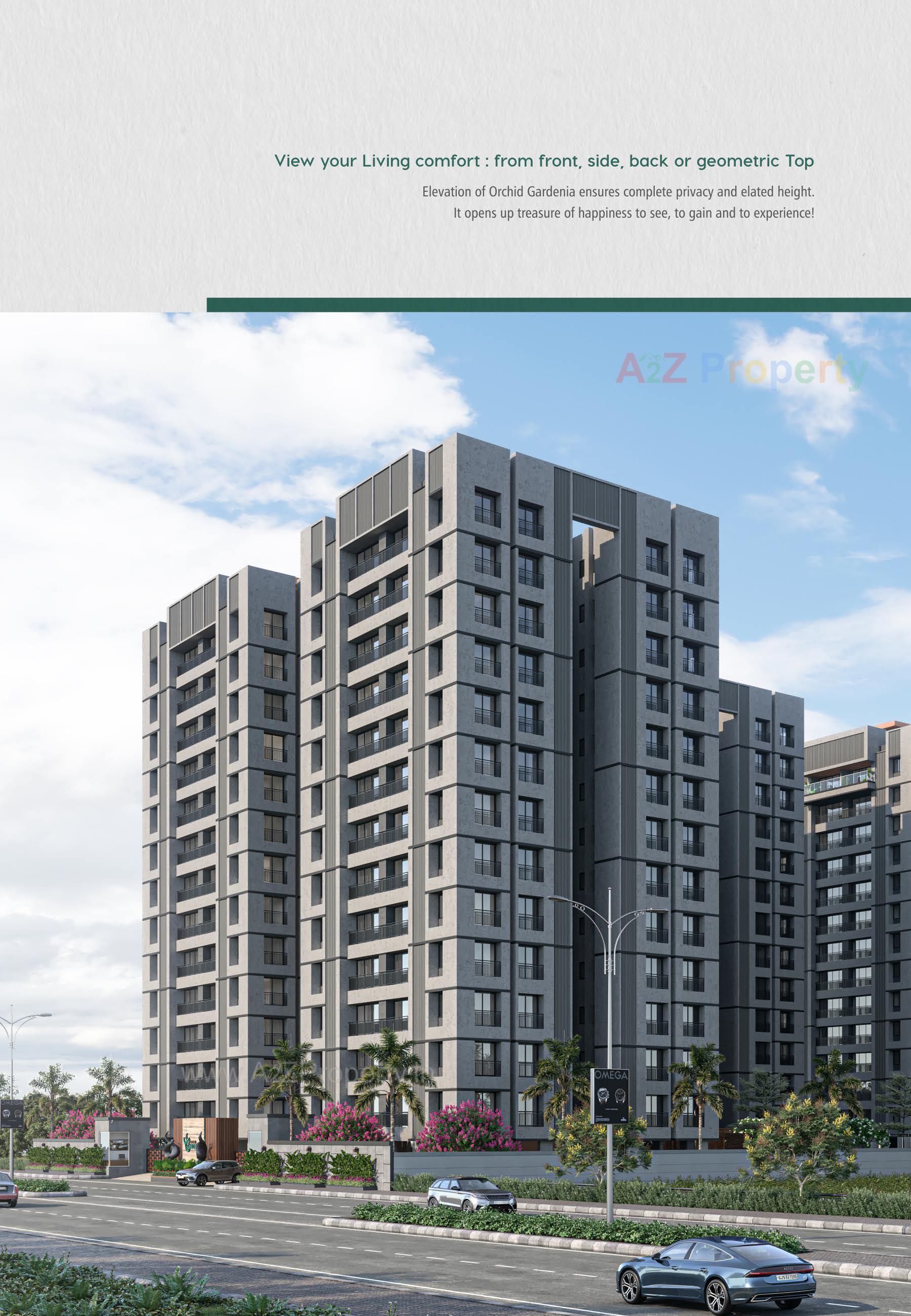 3D Elevation of real estate project Orchid Gardenia located at Palanpor, Surat, Gujarat