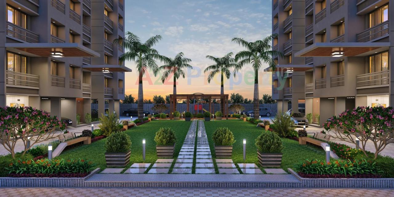 3D Elevation of real estate project Orchid Infinity located at Bhesan, Surat, Gujarat