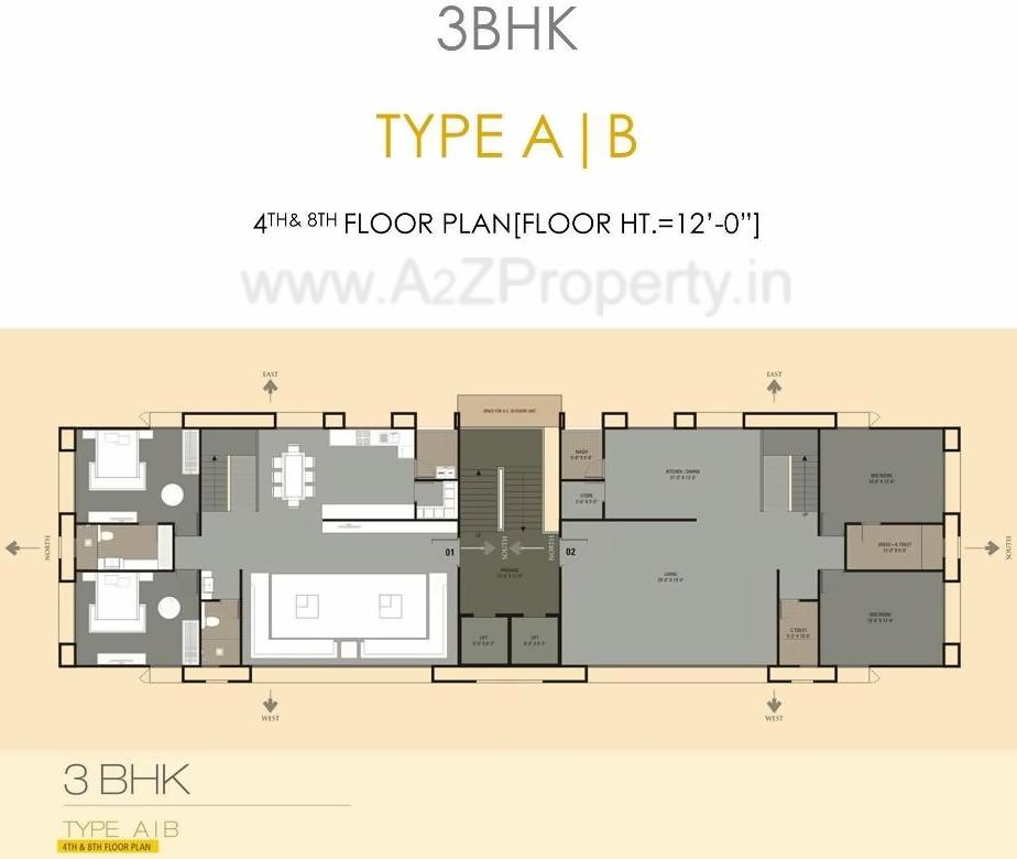 Layout of real estate project Oriana Residency located at Umra, Surat, Gujarat