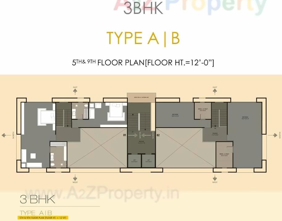 Layout of real estate project Oriana Residency located at Umra, Surat, Gujarat