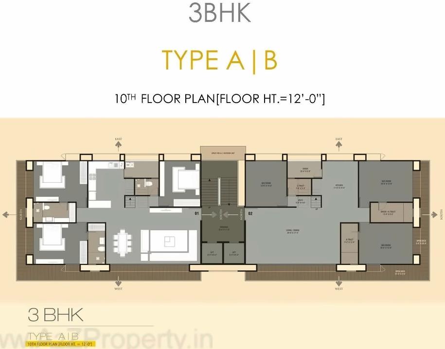 Layout of real estate project Oriana Residency located at Umra, Surat, Gujarat