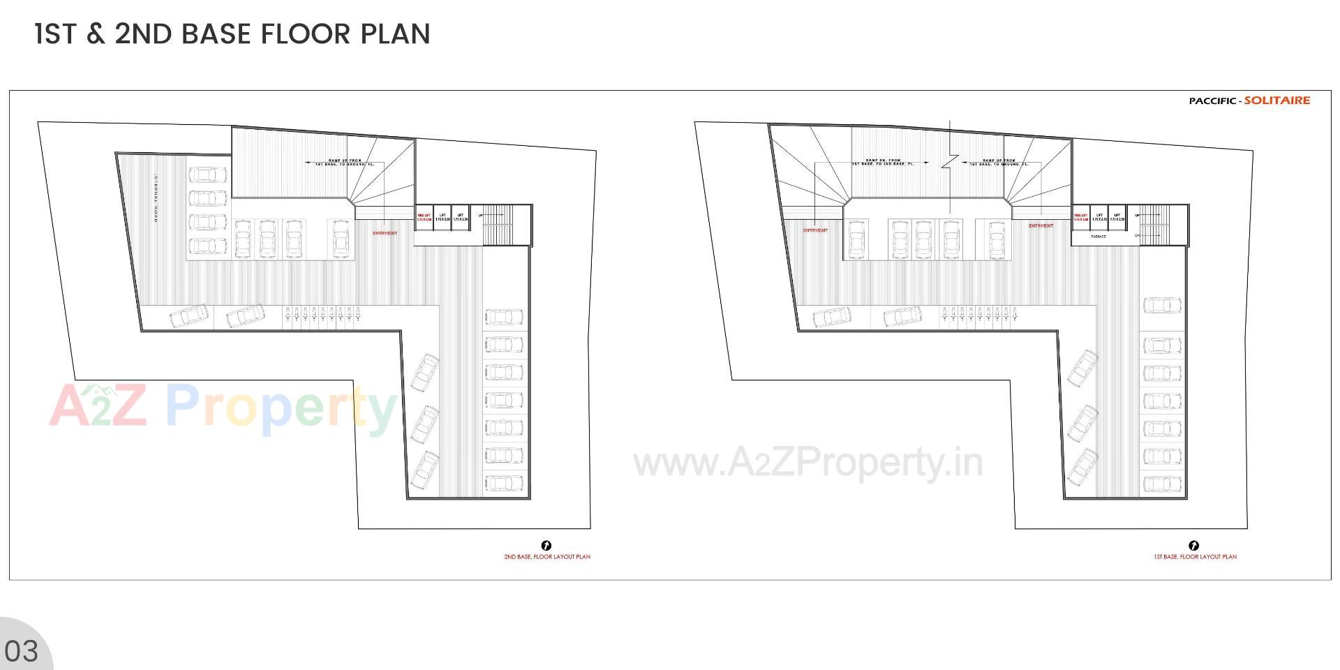 Layout of real estate project Paccific Solitaire located at Adajan, Surat, Gujarat