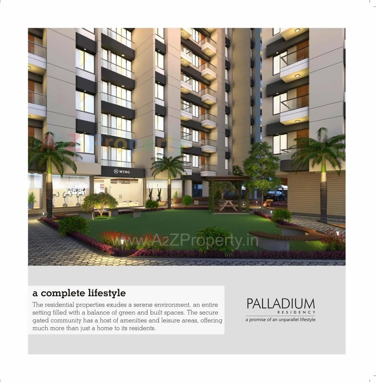 3D Elevation of real estate project Palladium Residency located at Vadod, Surat, Gujarat