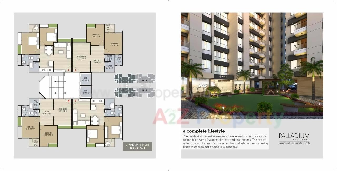Layout of real estate project Palladium Residency located at Vadod, Surat, Gujarat