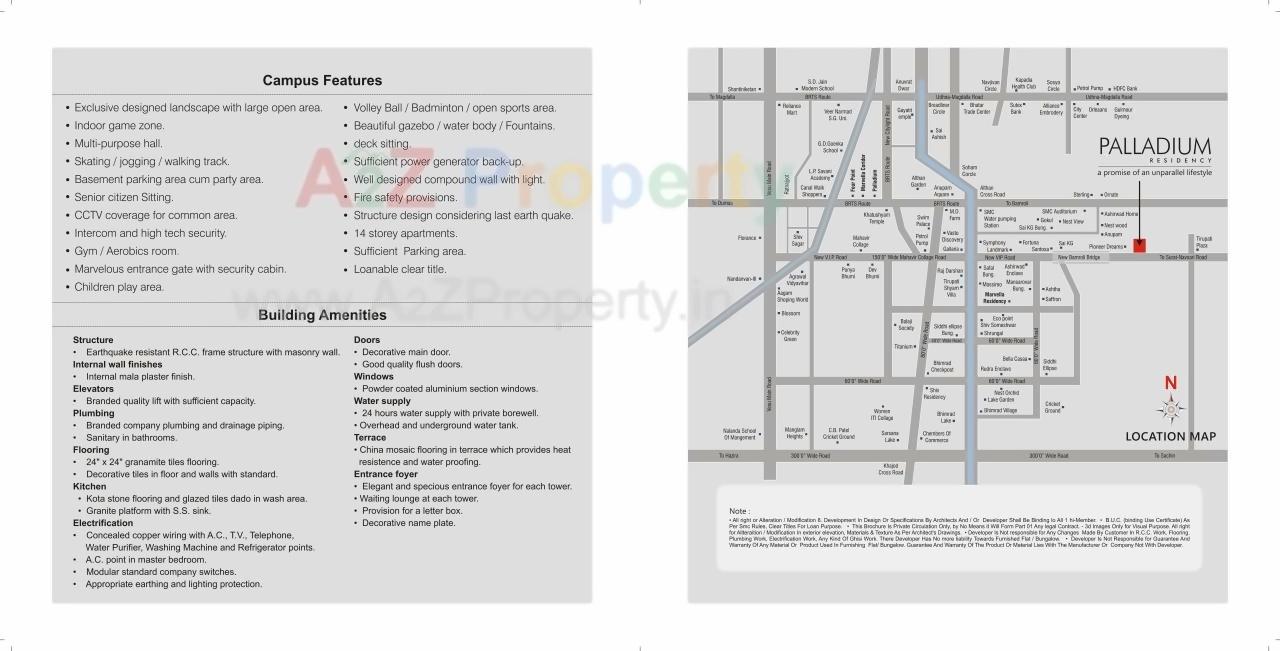  of real estate project Palladium Residency located at Vadod, Surat, Gujarat