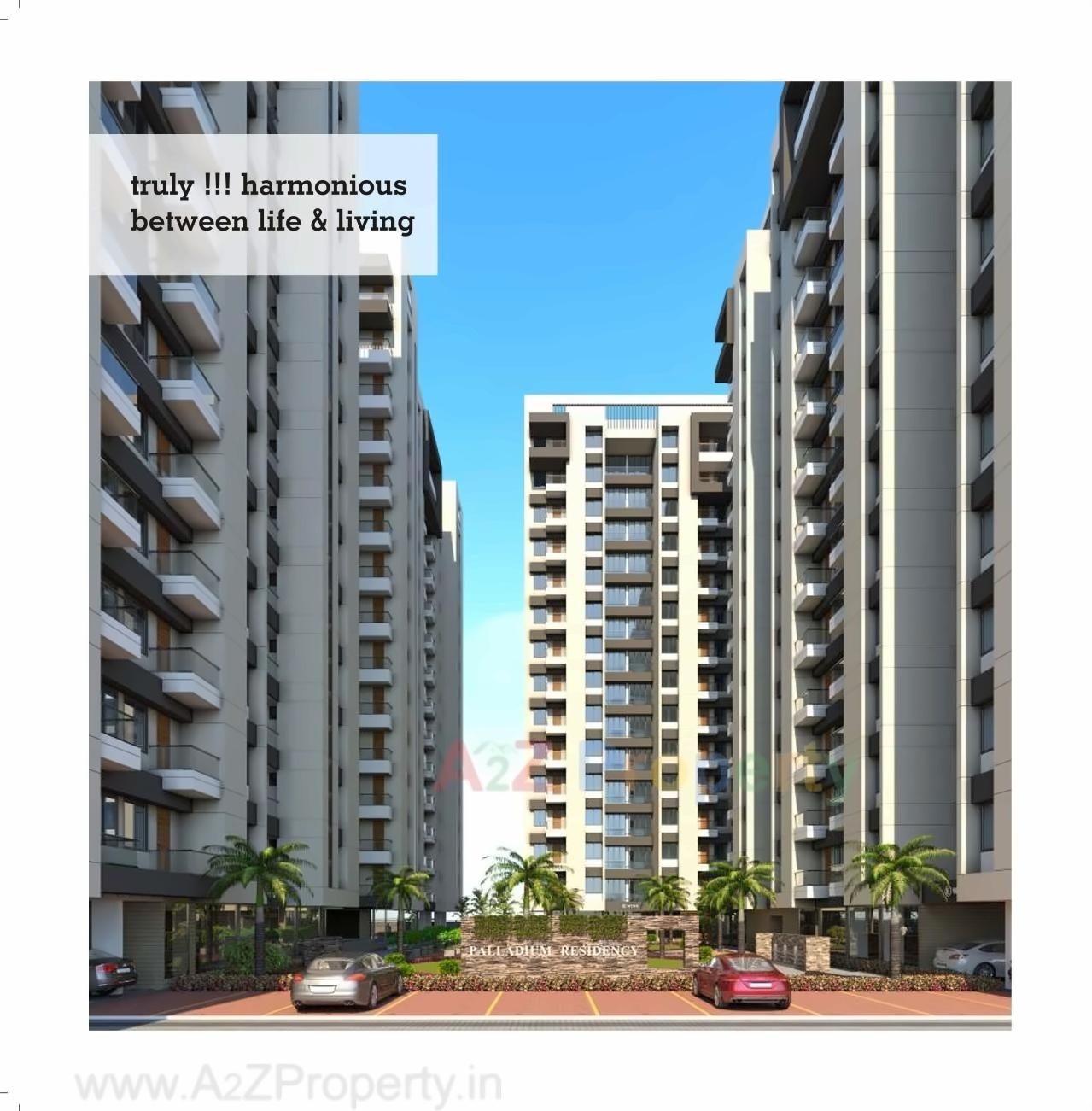 3D Elevation of real estate project Palladium Residency located at Vadod, Surat, Gujarat