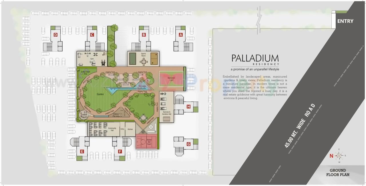  of real estate project Palladium Residency located at Vadod, Surat, Gujarat