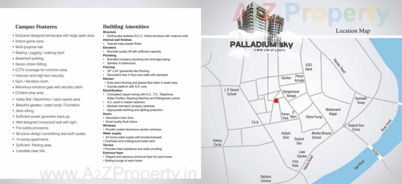  of real estate project Palladium Sky located at Adajan, Surat, Gujarat