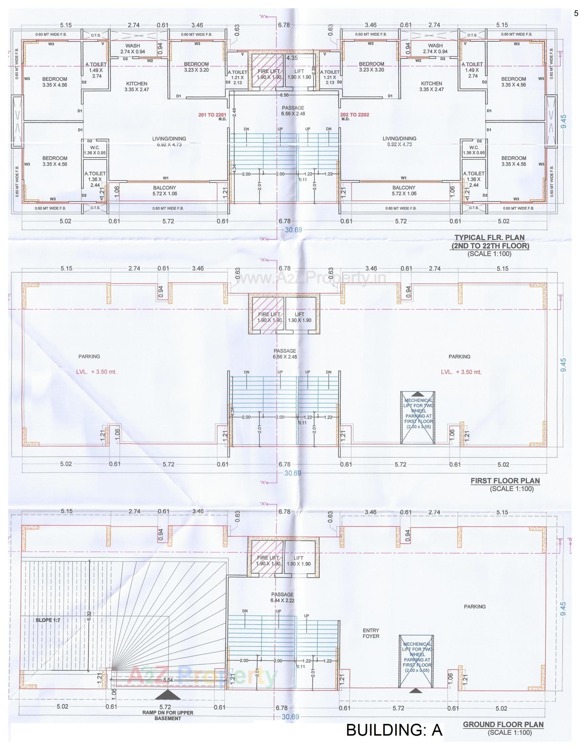 Layout of real estate project Palm Rivera Heights Divine located at Singanpore, Surat, Gujarat