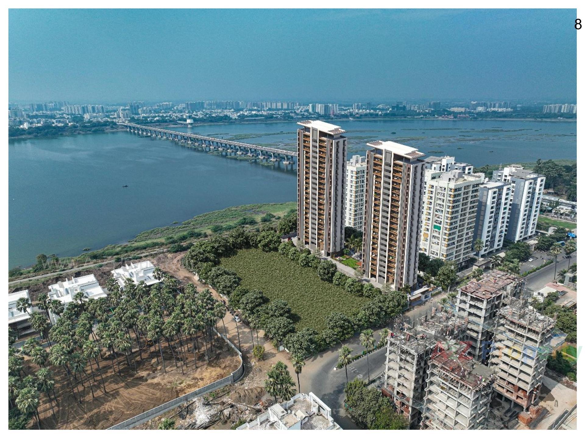 3D Elevation of real estate project Palm Rivera Heights Divine located at Singanpore, Surat, Gujarat