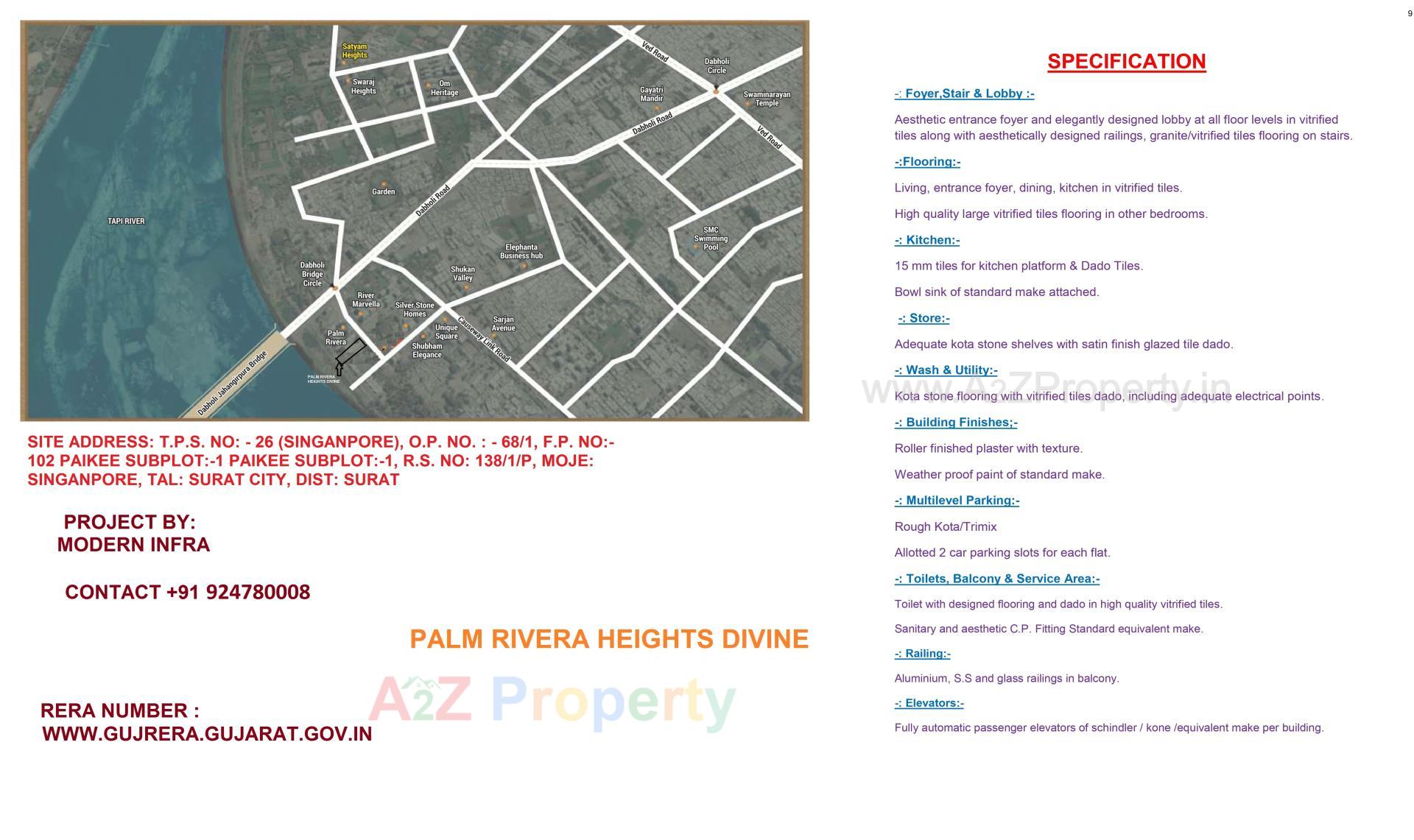  of real estate project Palm Rivera Heights Divine located at Singanpore, Surat, Gujarat