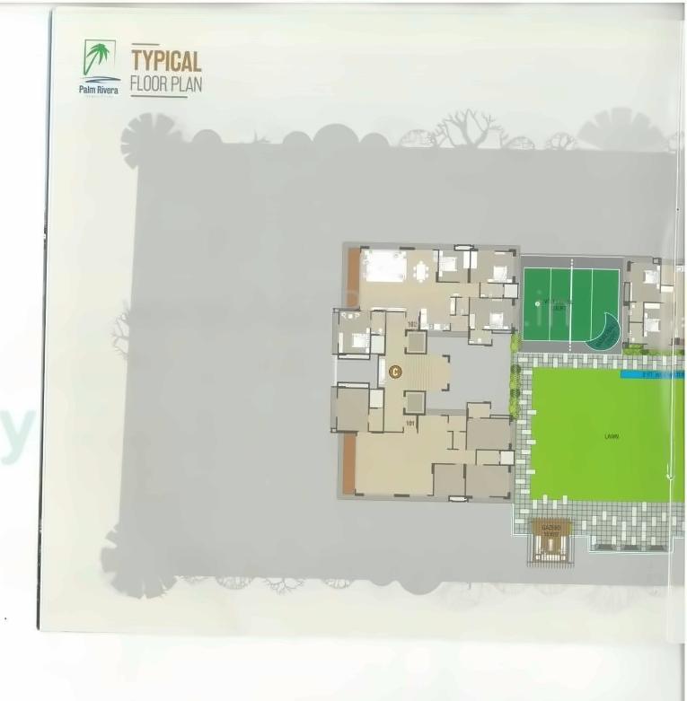 Layout of real estate project Palm Rivera located at Singanpore, Surat, Gujarat