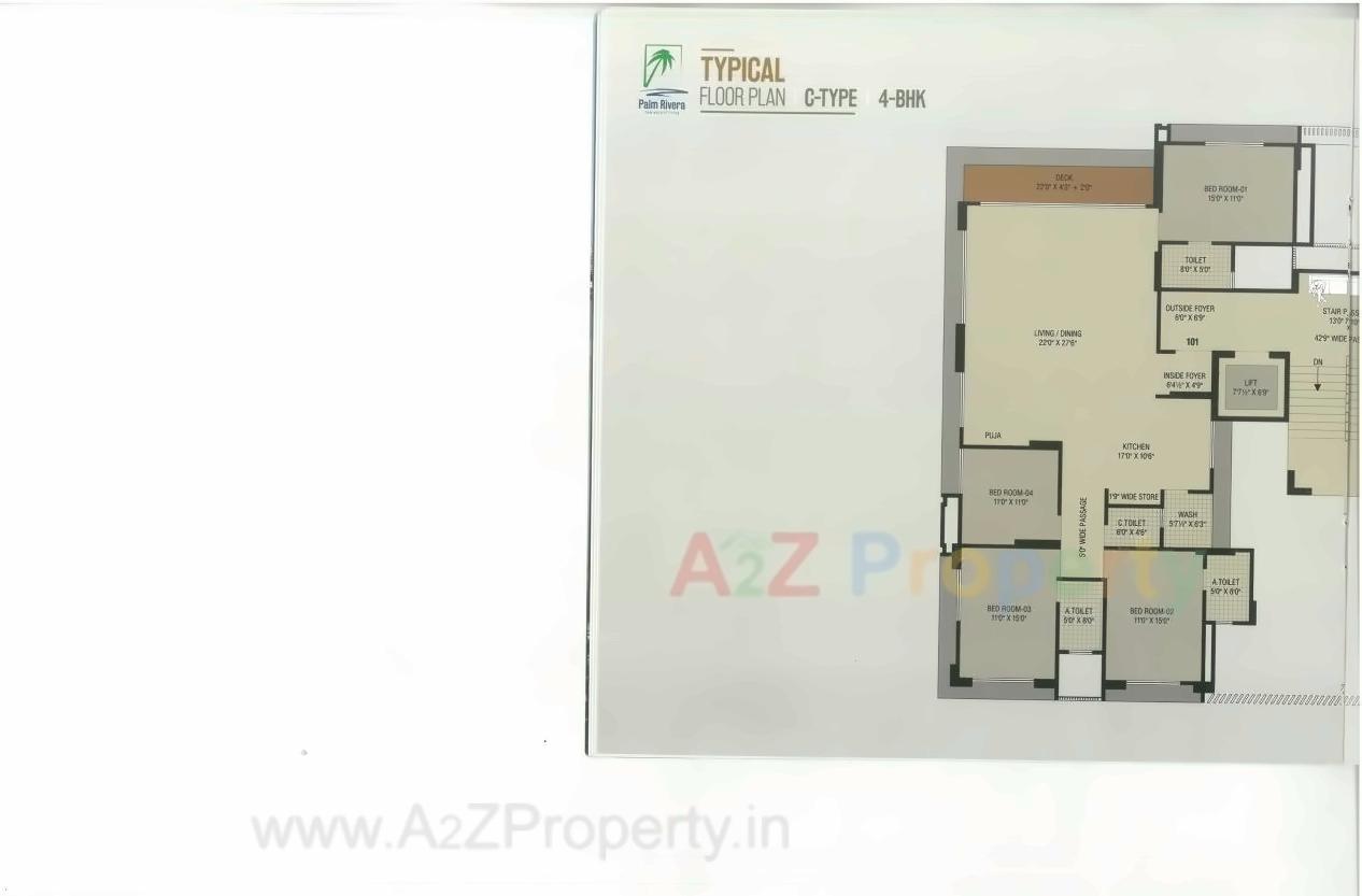 Layout of real estate project Palm Rivera located at Singanpore, Surat, Gujarat