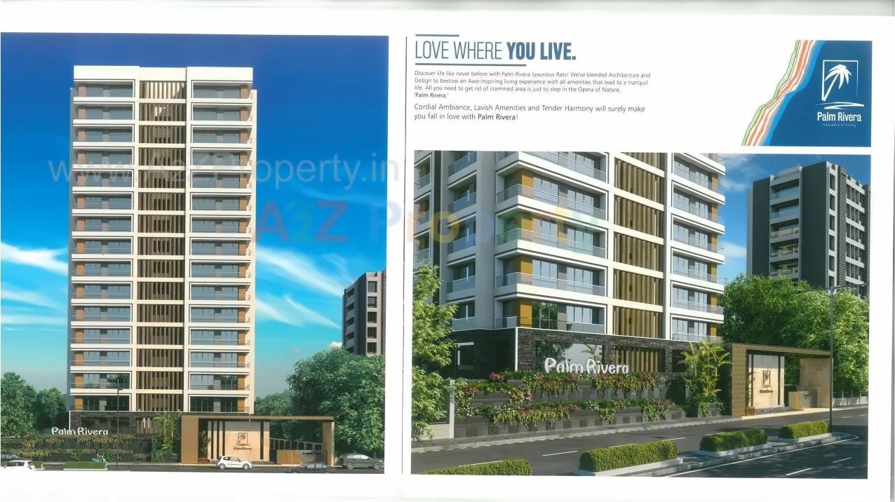 3D Elevation of real estate project Palm Rivera located at Singanpore, Surat, Gujarat