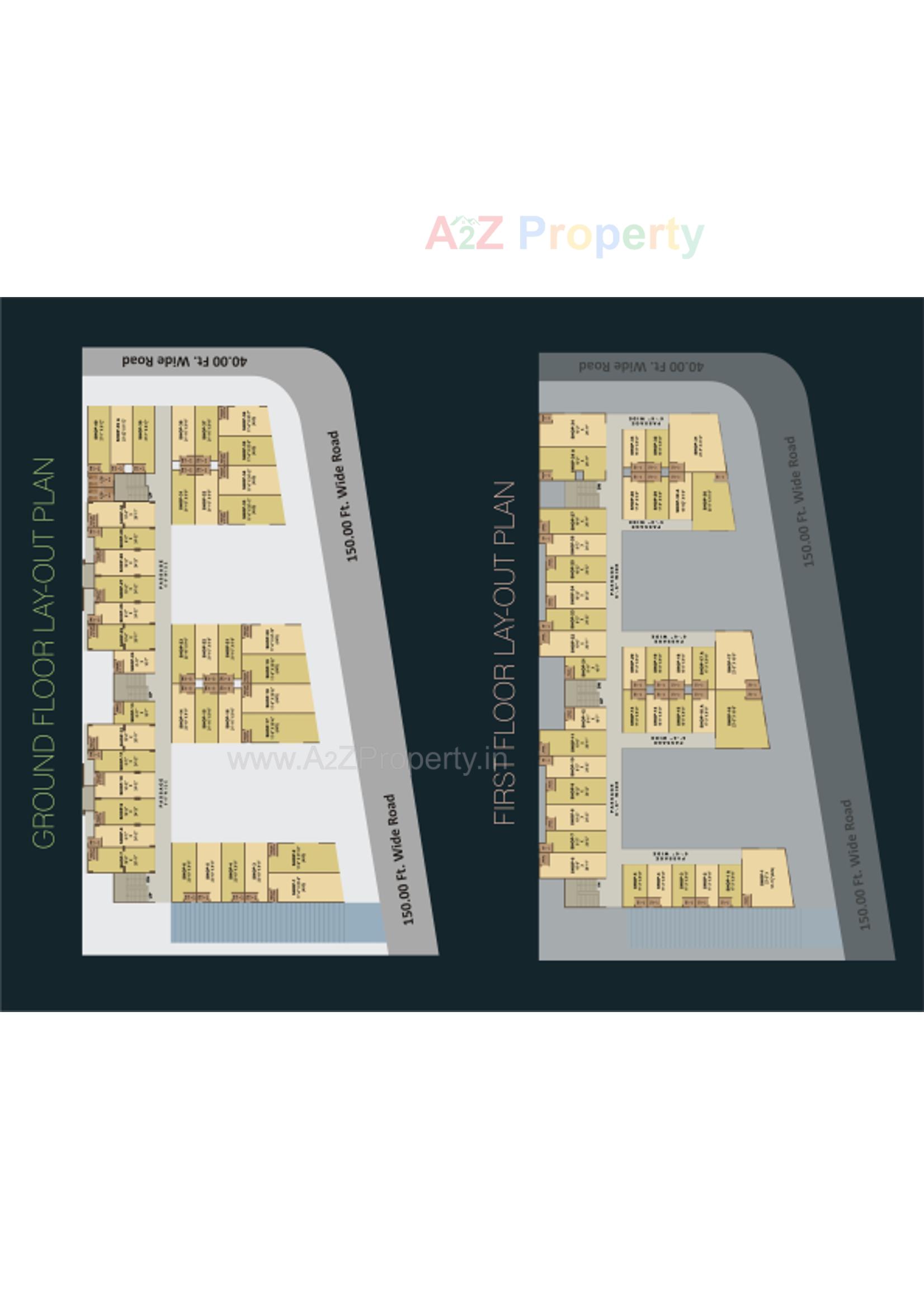 Layout of real estate project Panchshila Sky located at Variav, Surat, Gujarat