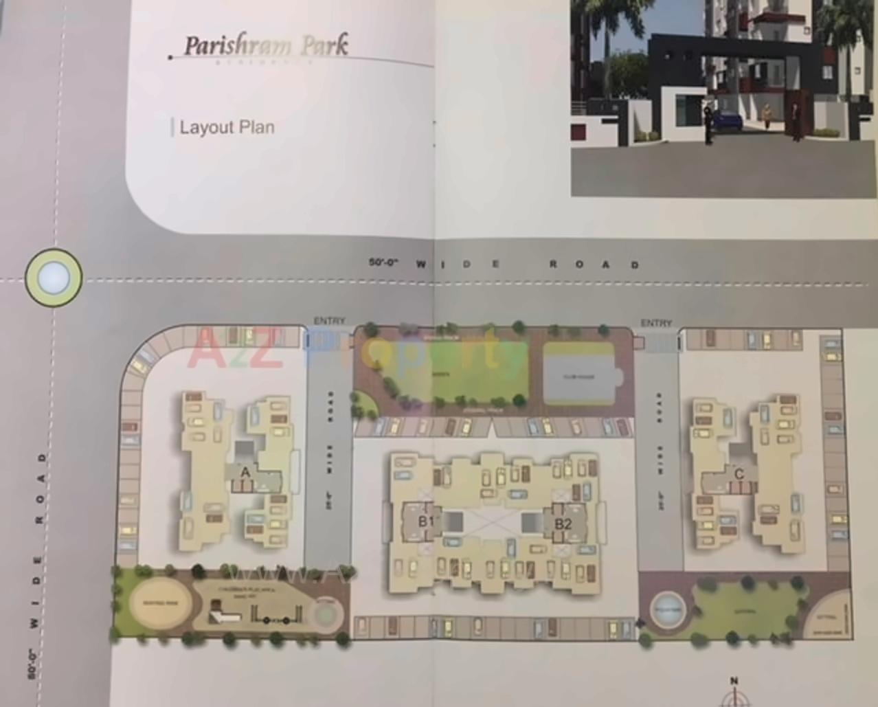 Layout of real estate project Parishram Park (b1   B2) located at Jahangirpura, Surat, Gujarat