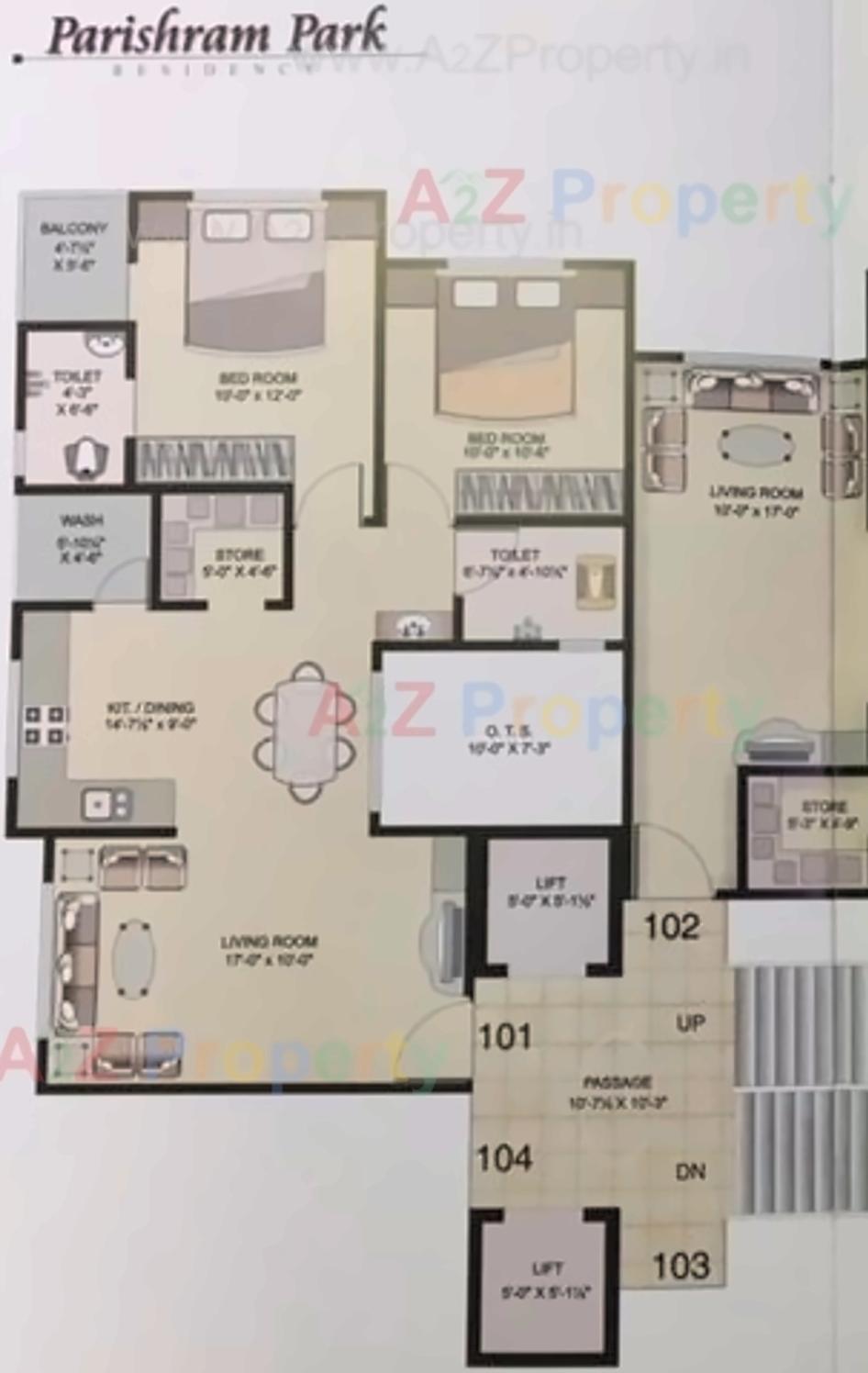 Layout of real estate project Parishram Park (b1   B2) located at Jahangirpura, Surat, Gujarat