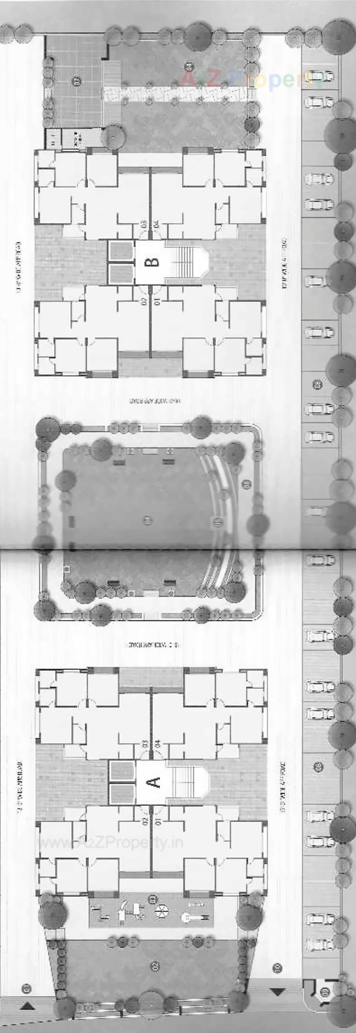Layout of real estate project Park Avenue located at Puna, Surat, Gujarat