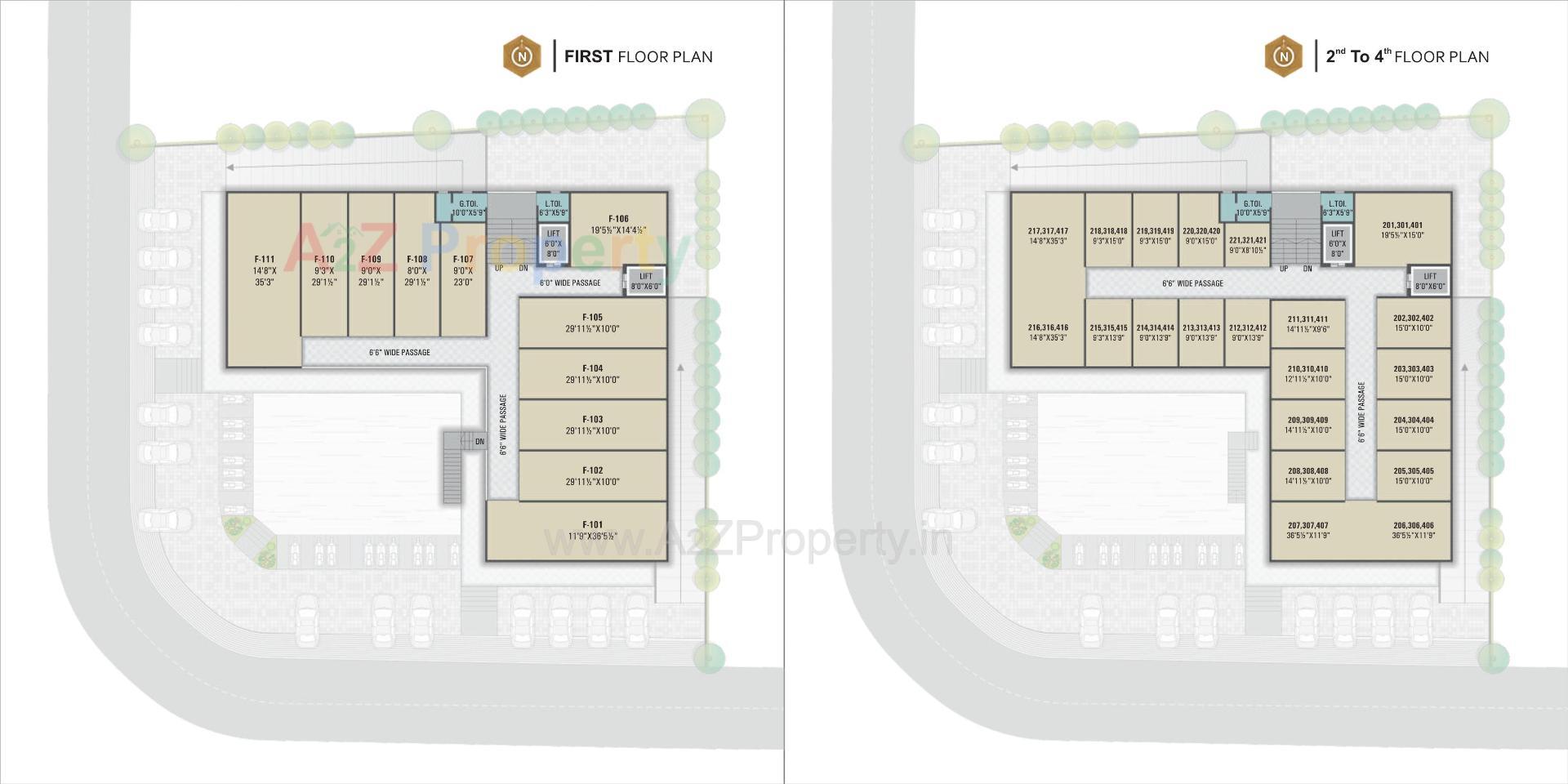 Layout of real estate project Parle Square located at Katargam, Surat, Gujarat