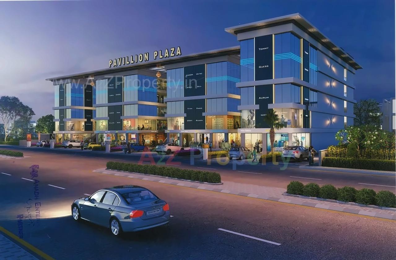 3D Elevation of real estate project Pavillion Plaza located at Dindoli, Surat, Gujarat