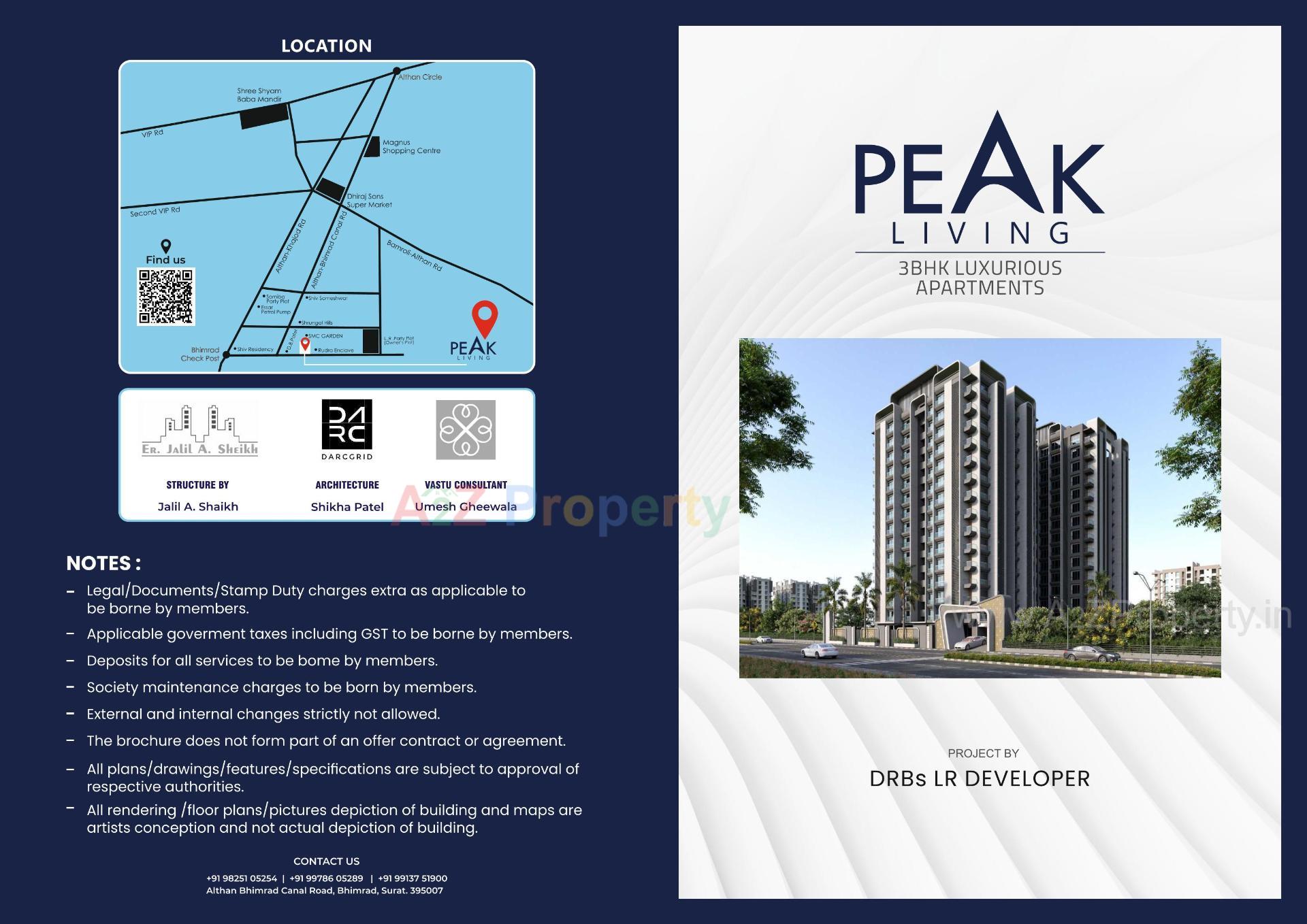  of real estate project Peak Living located at Bhimrad, Surat, Gujarat