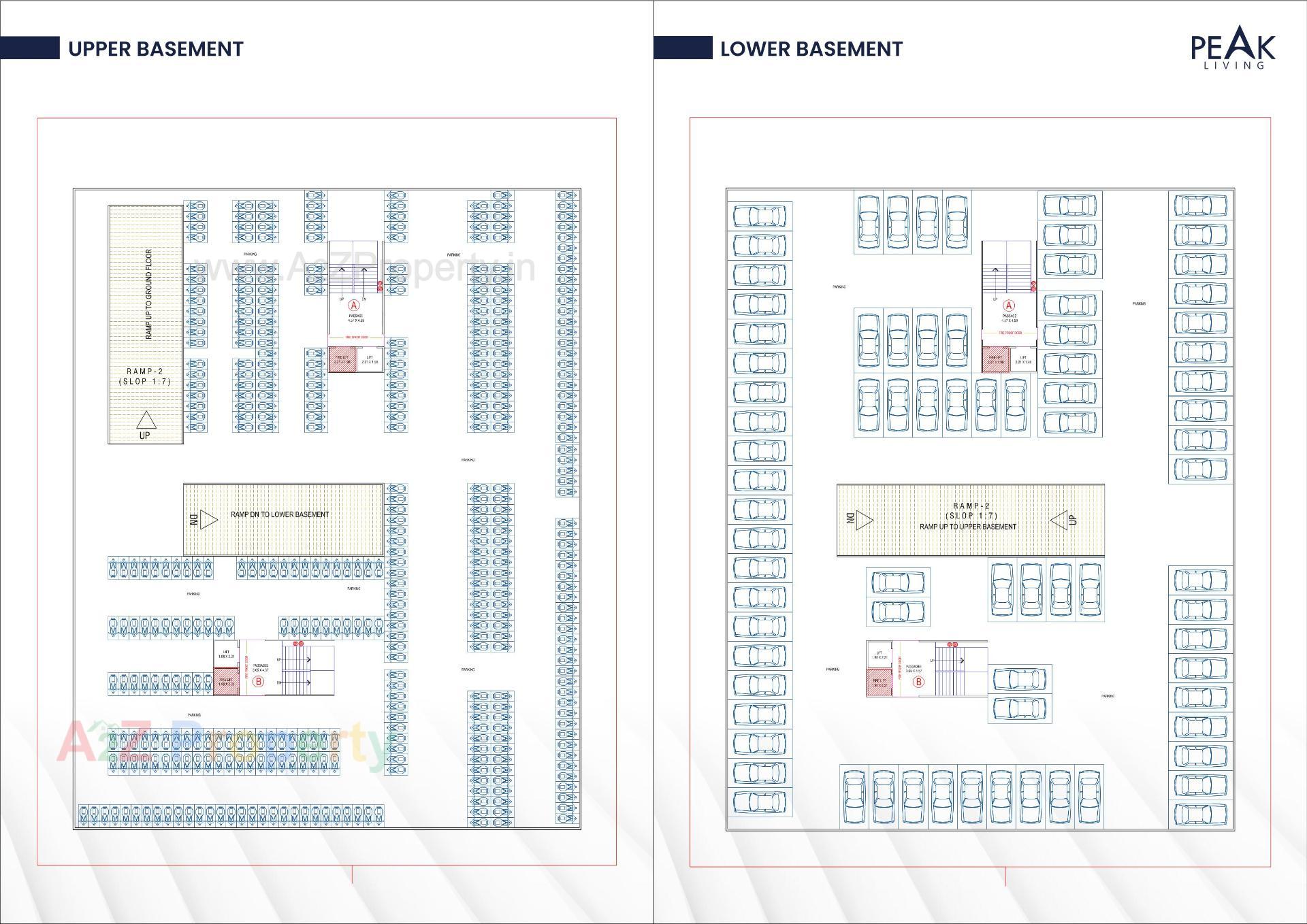 Layout of real estate project Peak Living located at Bhimrad, Surat, Gujarat