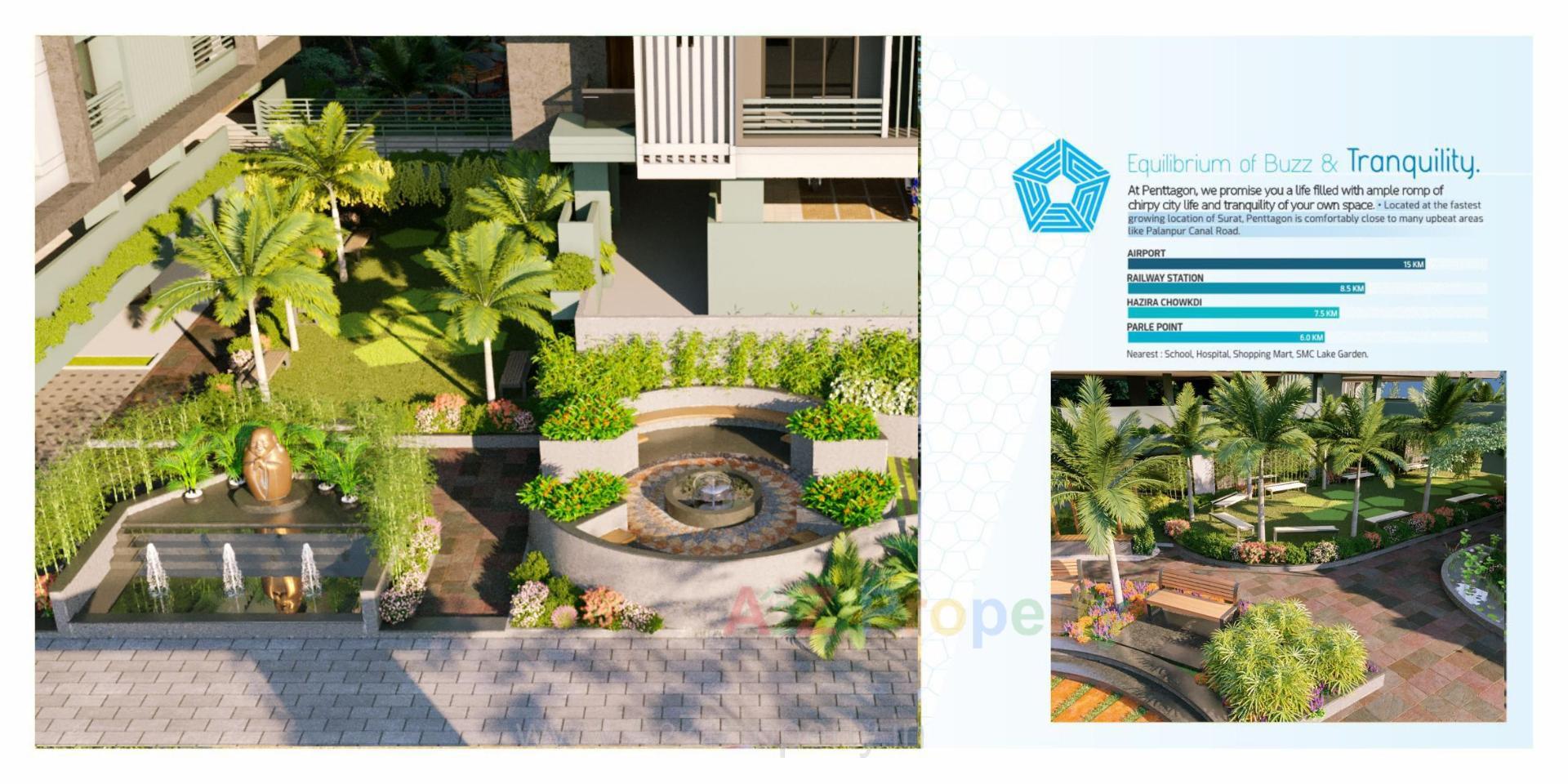  of real estate project Penttagon located at Palanpur, Surat, Gujarat