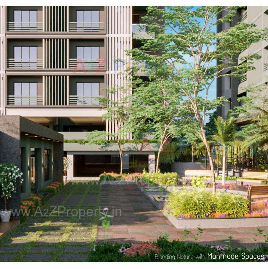 3D Elevation of real estate project Penttagon located at Palanpur, Surat, Gujarat